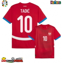 Camisa de Futebol Sérvia Dusan Tadic #10 Equipamento Principal Europeu 2024 Manga Curta